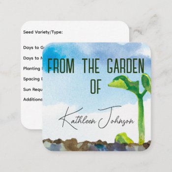 Seed Gardener Business Card by NightOwlsMenagerie at Zazzle