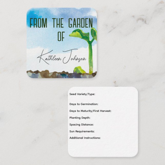 Seed Gardener Business Card (Front/Back)