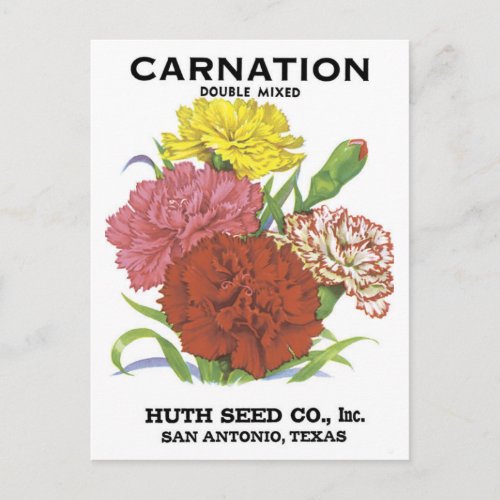 Seed Label San Antonio Tx Vintage Postcard