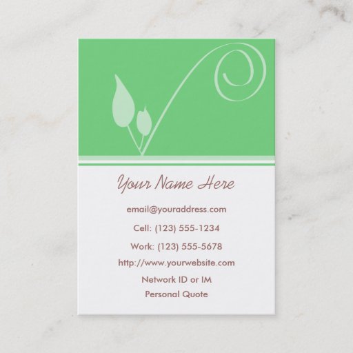 Customizable Seed Of Inspiration Profile Business Card