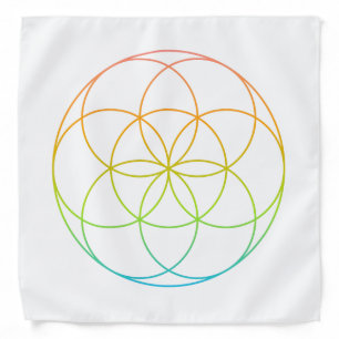 Seed Of Life Crystal Grid Cloth Bandana