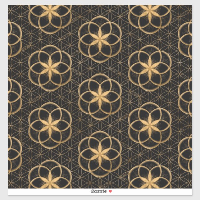 Seed of life in Flower of Life Pattern Sticker (Sheet)