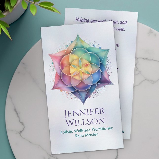 Seed of life in Lotus Flower Business Card (Creator Uploaded)