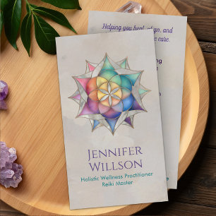 Seed of life in Lotus Flower Business Card