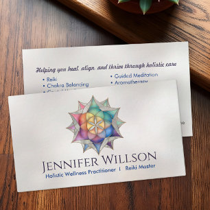 Seed of life in Lotus Flower Business Card