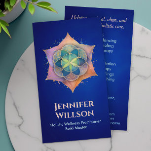 Seed of life in Lotus Flower Business Card