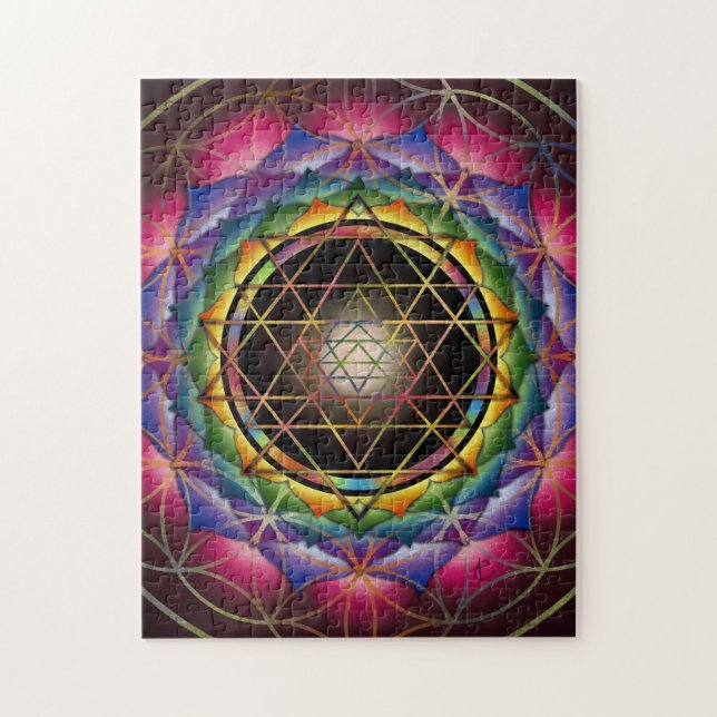 Seed of Life Mandala Puzzle by Rachel C. Bemis (Vertical)