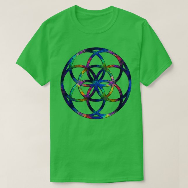 Seed of Life Sacred Geometry Fractal T-Shirt (Design Front)