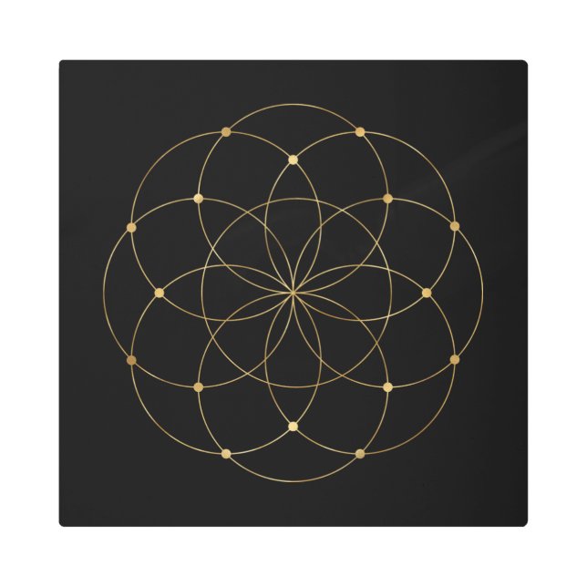Seed of Life Sacred Geometry  Metal Print (Front)