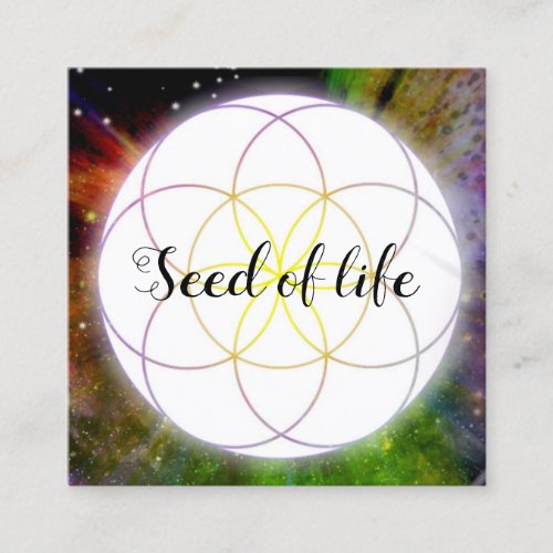 Seed of life square business card