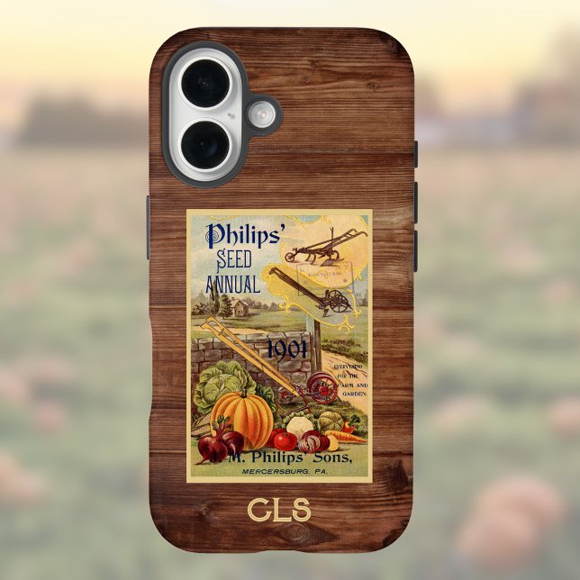 Seed Packet and Harvest Catalog Monogram Initials Case-Mate iPhone Case (Creator Uploaded)