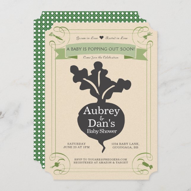 Seed Packet Baby Shower Invitation (Front/Back)