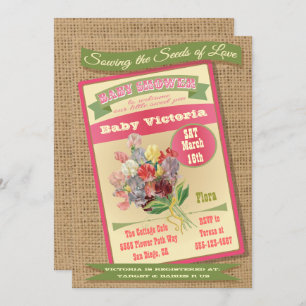 Seed Packet Baby Shower Invitations