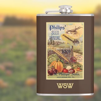 Seed Packet Catalog Brown Vintage Farming Monogram