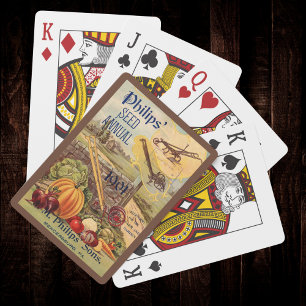 Seed Packet Catalog Vegetable Farm 1901 Vintage Poker Cards