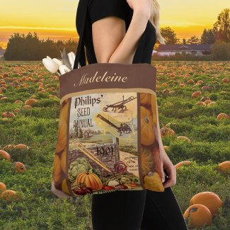 Seed Packet Catalog Vintage Autumn Harvest w Name