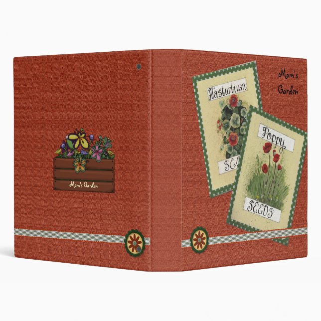 Seed Packet Gardening 3 Ring Binder (Background)