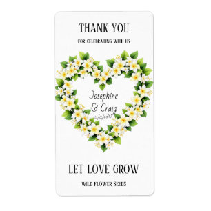 Seed Packet Labels Wedding Favors