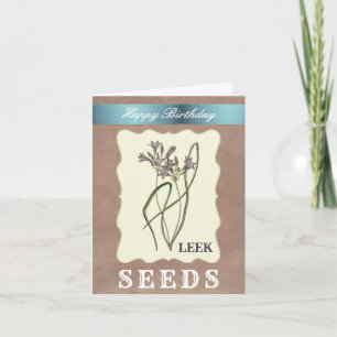 Seed Packet Rustic Gardening Birthday Card