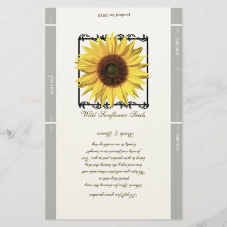 Seed Packet Template Wedding Favor