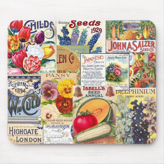 Seed Packets Mouse Pad (Front)