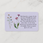 Seed Paper Instructions On Standard Business Card at Zazzle