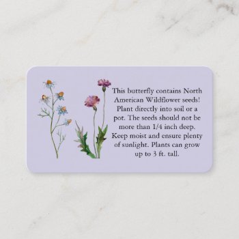 Seed Paper Instructions On Standard Business Card by javajeninga at Zazzle
