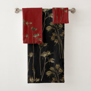 Seed Pods on a Bathroom Towel Set