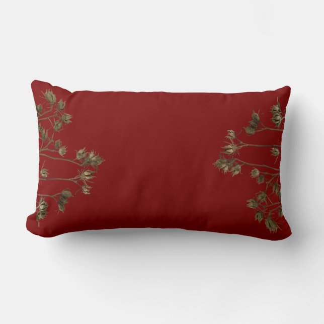 Seed Pods on a Lumbar Pillow (Front)