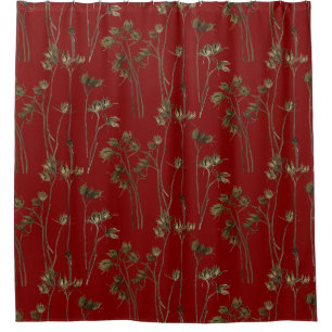Seed Pods on a Shower Curtain