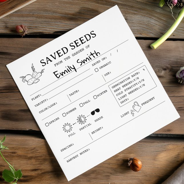 Seed Saving Envelope Heirloom Gardening (Seed saving envelope)