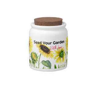 'Seed Your Garden' Sunflowers Candy Jar