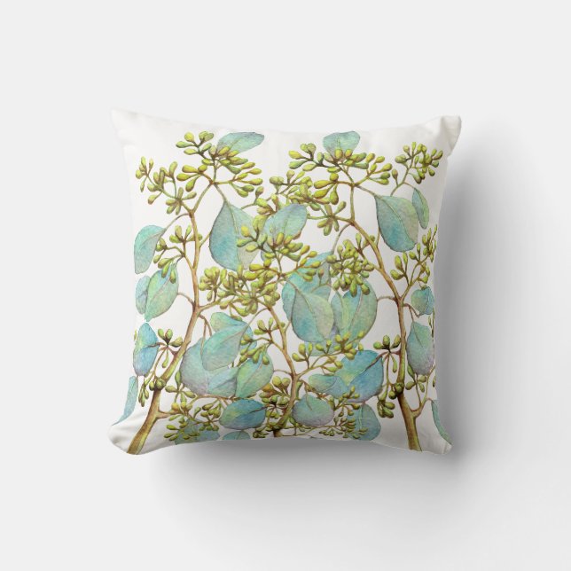 Seeded Eucalyptus 01 Throw Pillow (Front)