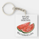 Seeded Watermelon Keychain at Zazzle