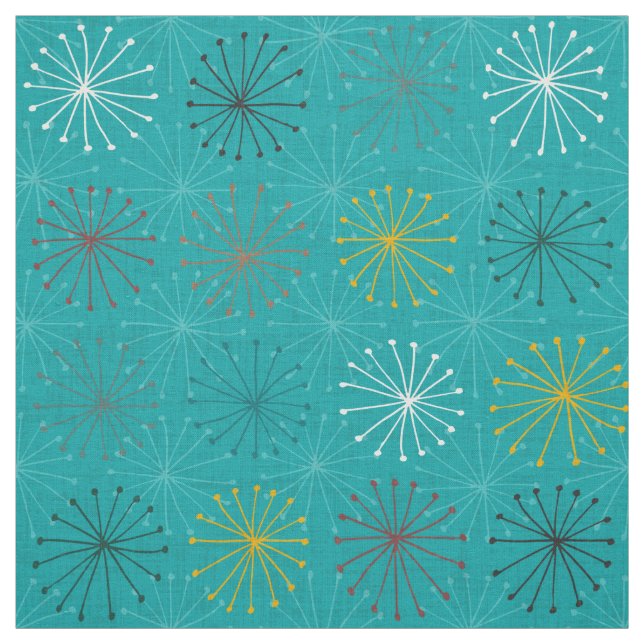 seedheads blue fabric (Swatch)