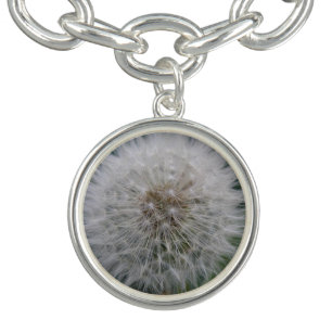 Seeding Dandelion Flower Charm Bracelet
