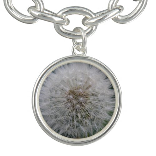 Seeding Dandelion Flower Charm Bracelet