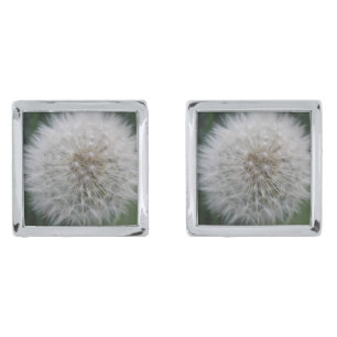 Seeding Dandelion Flower Cufflinks