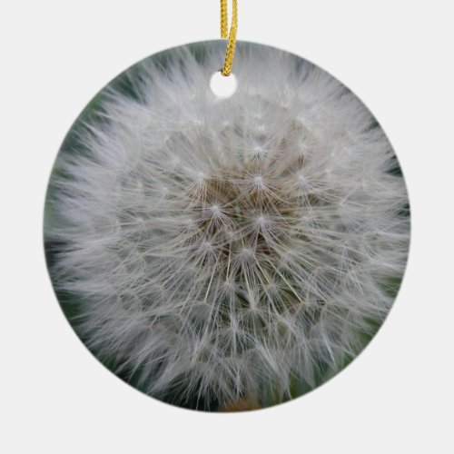 Seeding Dandelion Flower Custom Birthday Ceramic Ornament