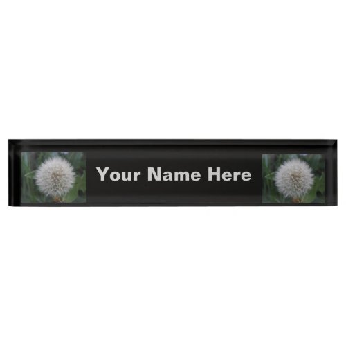 Seeding Dandelion Flower Custom Nameplate