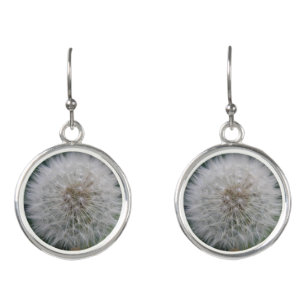 Seeding Dandelion Flower Drop Earrings