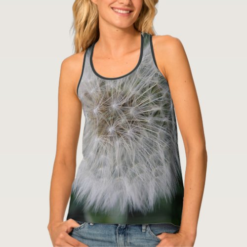 Seeding Dandelion Flower Ladies Tank Top