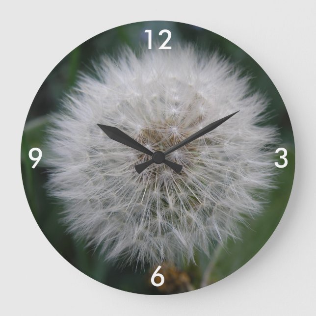 Seeding Dandelion Flower Wall Clock (Front)