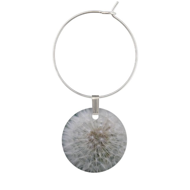 Seeding Dandelion Flower Wine Charm (Front)