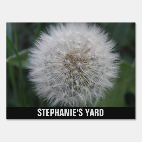 Seeding Dandelion Flower Yard Sign