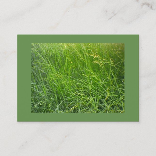 Seeding Fescue Landscaping Business Card (Front)