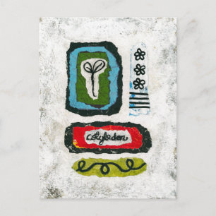 Seedling Cotyledon Postcard - Abstract Art