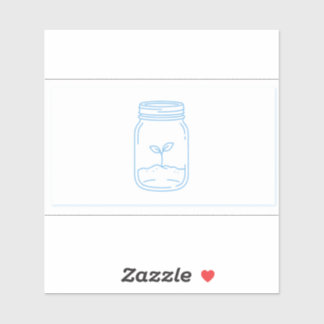 Seedling in a Jar Decal (Sky Blue Vinyl)