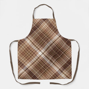 Seeds and Nuts Brown Plaid Apron