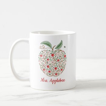 Seeds Of Knowledge Teacher's Apple Coffee Mug by pj_design at Zazzle